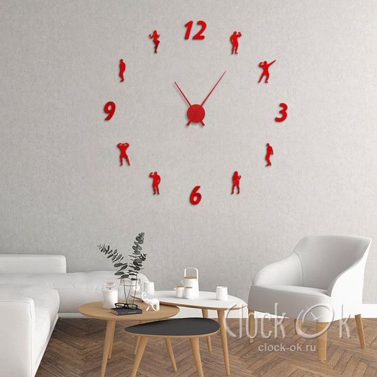 Настенные 3D часы Fitness