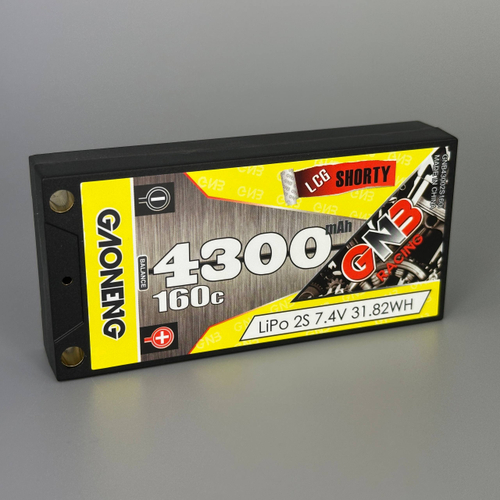 Аккумулятор GNB 4300mah 2S 160C Thin Shorty,Hard Case
