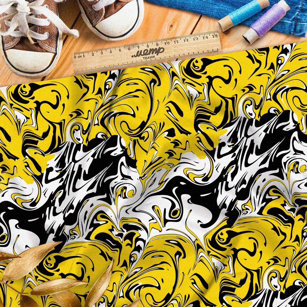 Ткань оксфорд 600 жидкое жёлтое такси