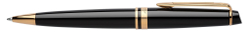 Шариковая ручка Waterman Expert, цвет: Black Laque GT, стержень: Mblue