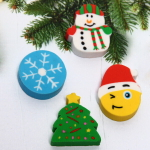 Ластики для карандашей 4 шт «Новогодняя сказка», плоские