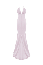 Атласное платье макси