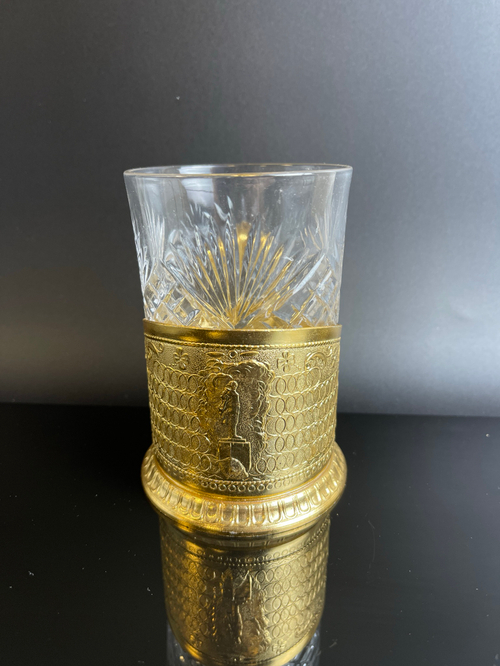Подстаканник "Памятник А.М. Горькому" СССР, 1960-1990 гг. с хрустальным стаканом