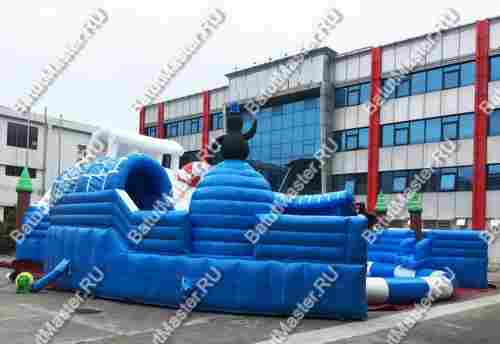 Надувной наземный аквапарк «Морское царство 2» 16*16*6 м