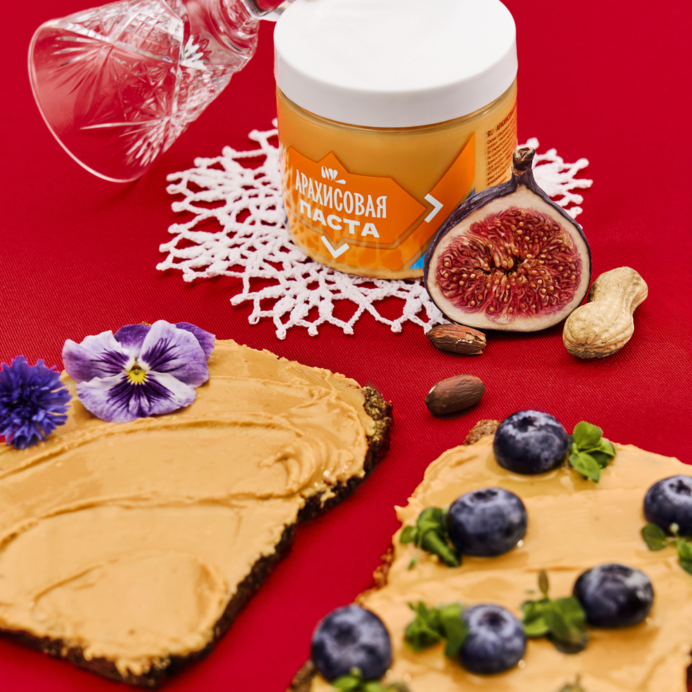 Арахисовая паста 200гр для тостов, слайсов и в каши