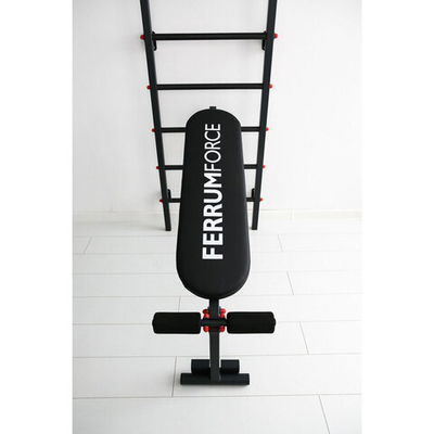 Скамья для пресса / жима лежа навесная Ferrum Force (бело-красный)