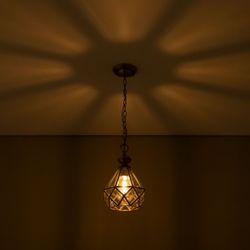 Citilux Витра-1 CL442110 Подвесной светильник витражный Бронза