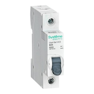 Автоматический выключатель City9 Set 25А В 1П 6кА Systeme Electric (автомат электрический) C9F16125