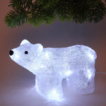 Фигура светодиодная «Снежный мишка» 21,5*9*12 см, 20 ламп LED, авторежим, 220V, Белый