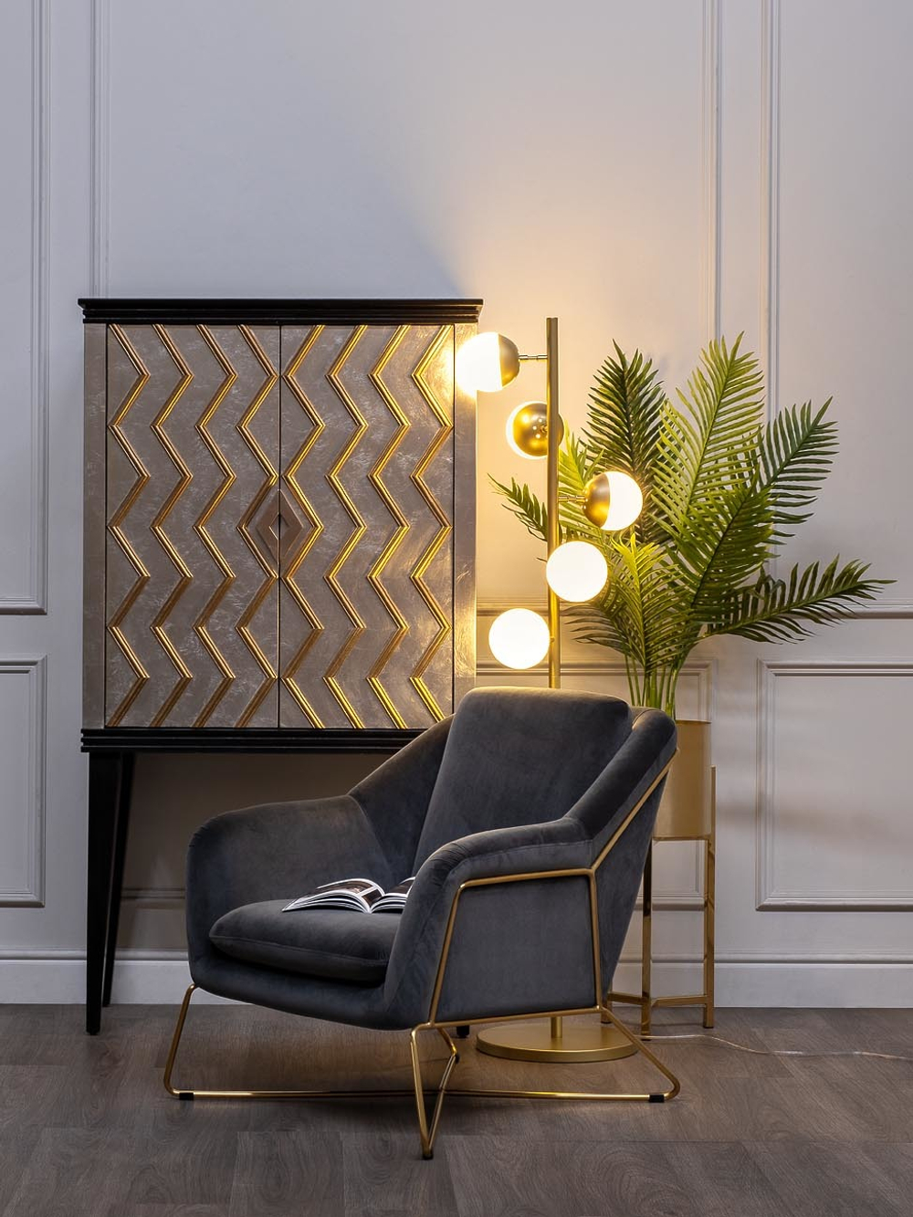 Кресло Garda Decor 46AS-AR2976-GR