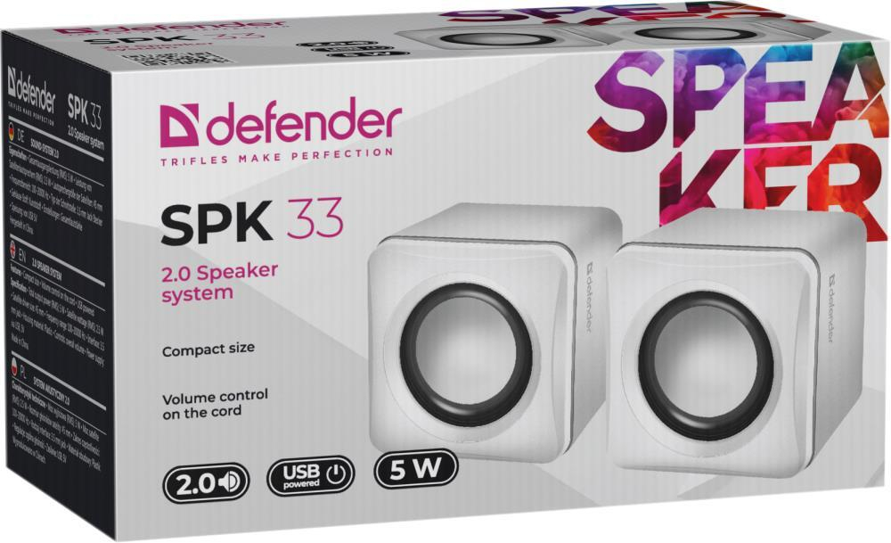 Колонки DEFENDER SPK-33 активная 5Вт