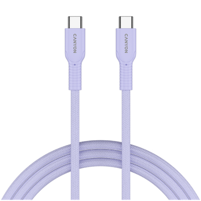 CANYON cable OnWire 60CL C-C 60W COLOR Braided 1m Purple