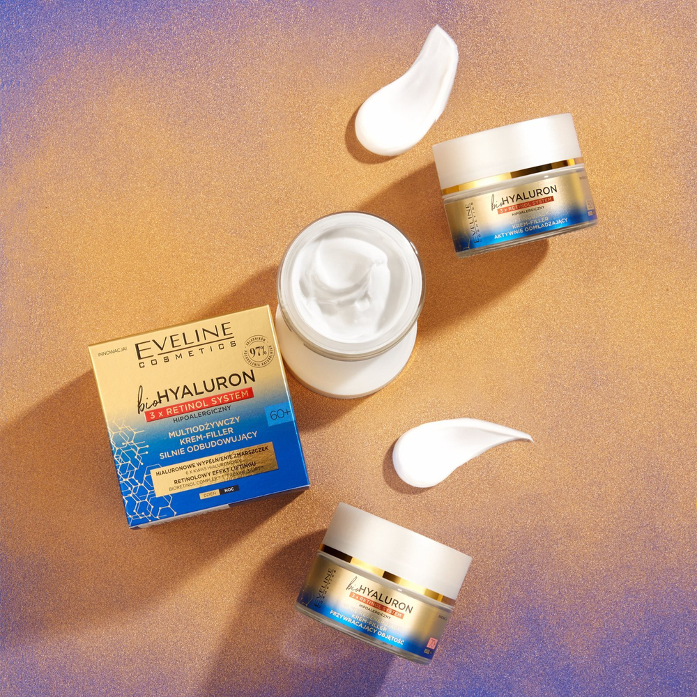 Eveline Cosmetics Bio Hyaluron 3x Retinol System - интенсивный регенерирующий крем 70+ /   50  ml  / GTIN 5903416026082