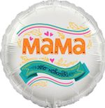 Шар (18''/46 см) Круг, Мама, это навсегда!, 1 шт. в уп.
