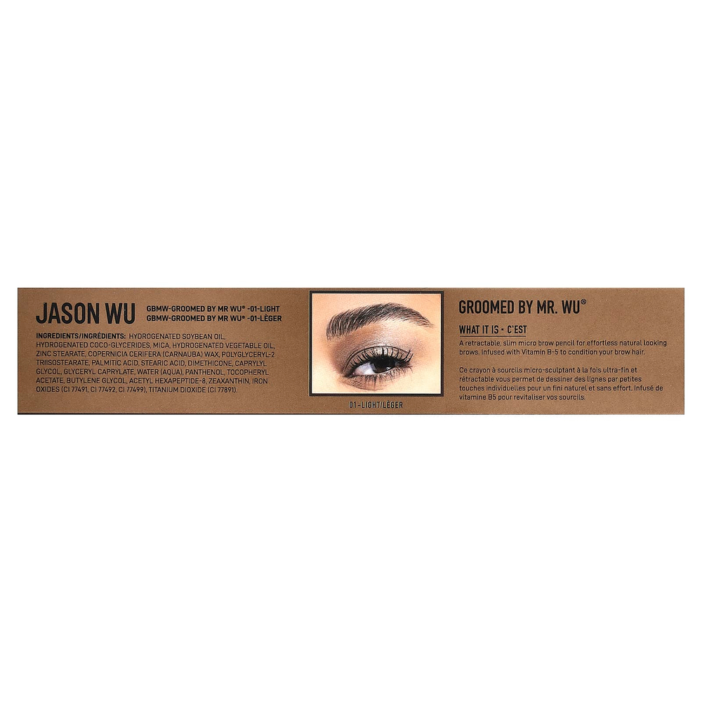 Jason Wu, Groomed By Mr. Wu®, микрокарандаш для бровей, оттенок 01 светлый, 0,09 г (0,003 унции)