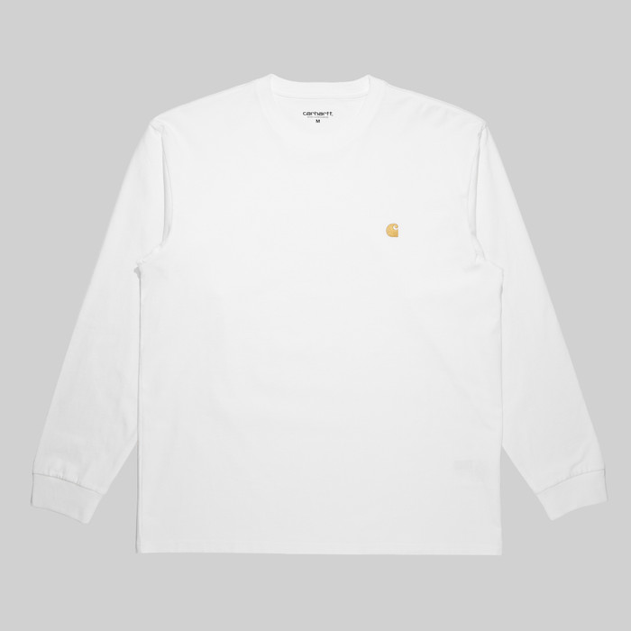Лонгслив мужской Carhartt WIP Chase артикул:I026392_white - купить в магазине Дайс
