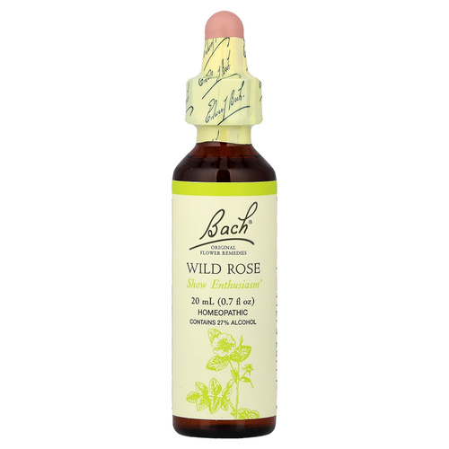 Bach, Original Flower Remedies, дикая роза, 20 мл (0,7 жидк. унц.)