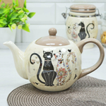 Чайник заварочный 0,9л "Парижские коты"