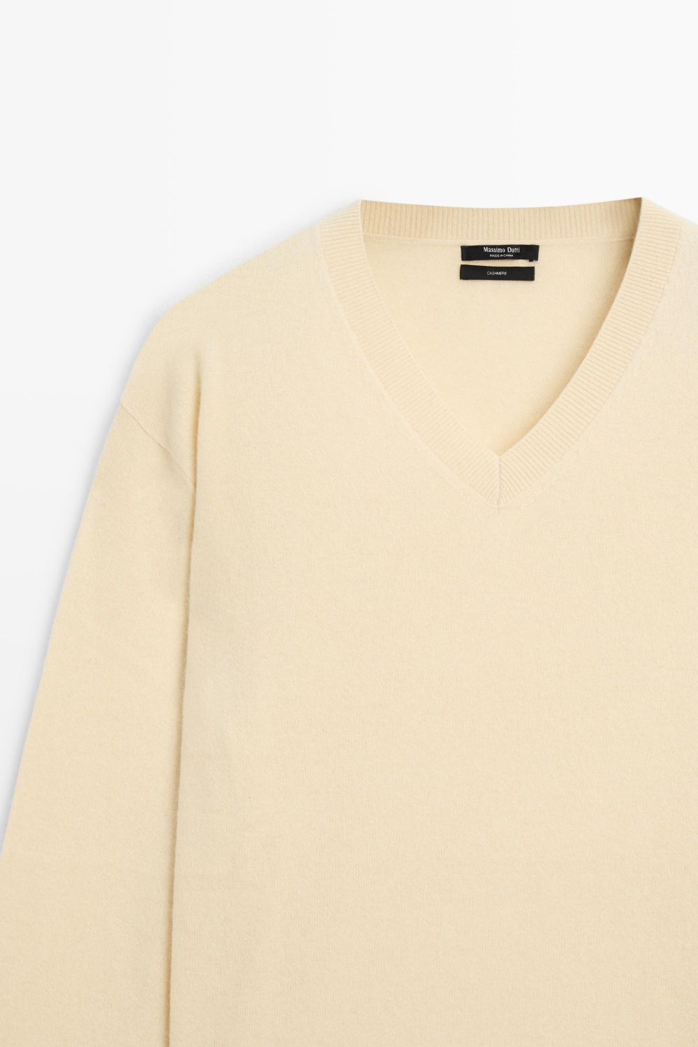 Massimo Dutti Свитер из 100% кашемира, ванильный