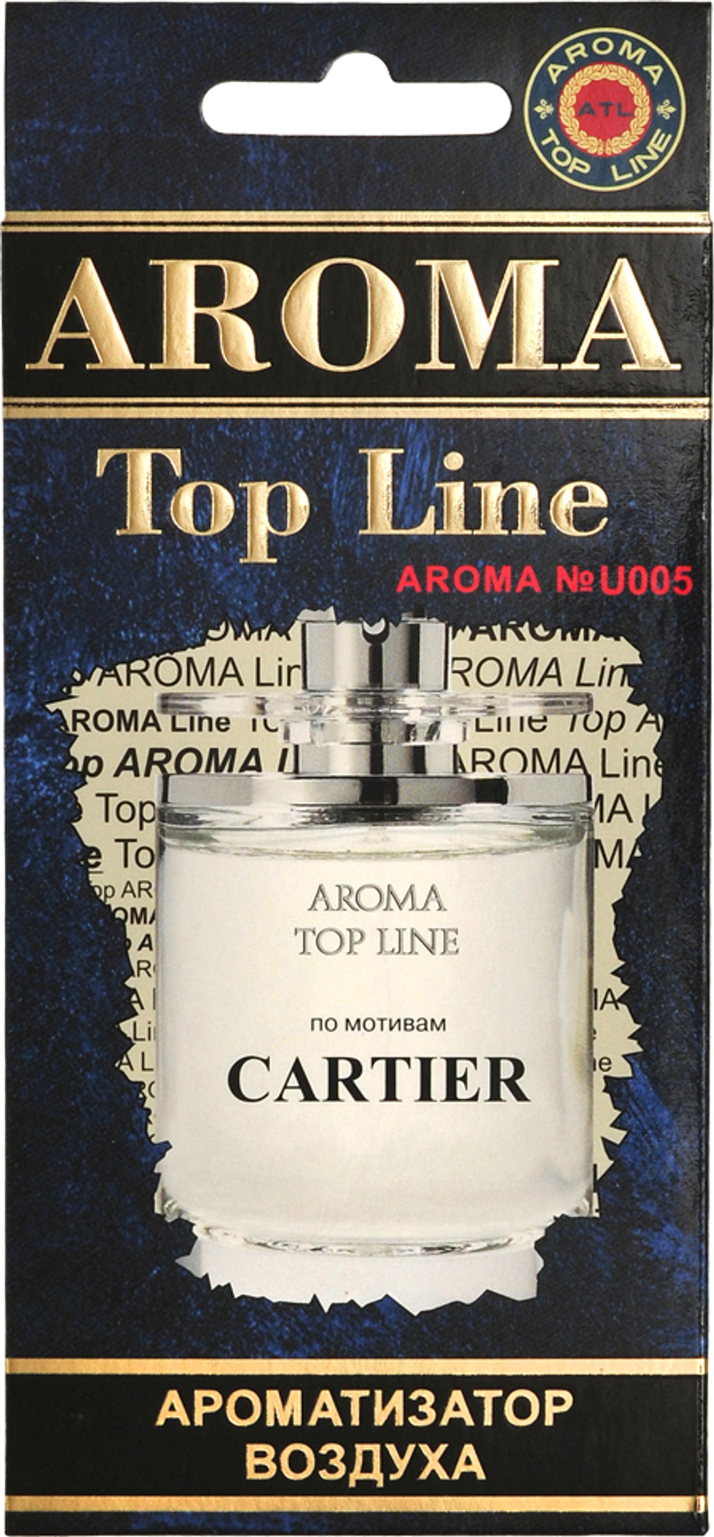 Ароматизатор для автомобиля AROMA TOP LINE №u005 eau de CARTIER картон