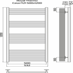 Полотенцесушитель Royal Thermo Casa П21 500х1200 стальной