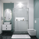 Душевой уголок Grossman Style 110х70 120.K33.05.1170.10.00 профиль Хром стекло прозрачное