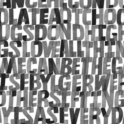 Бело-черные буквы