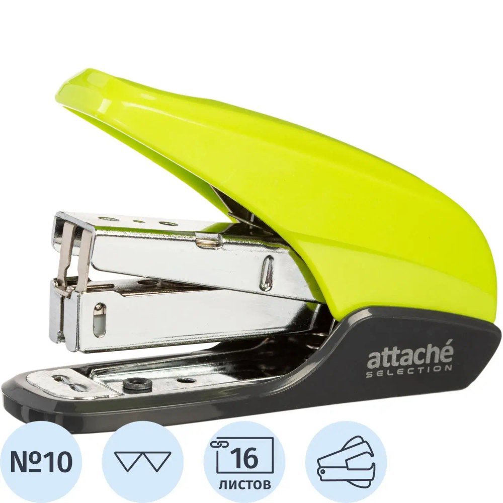 Степлер Attache Selechion (№10) до 16лис,энергосберегающий,антистеп,салатов