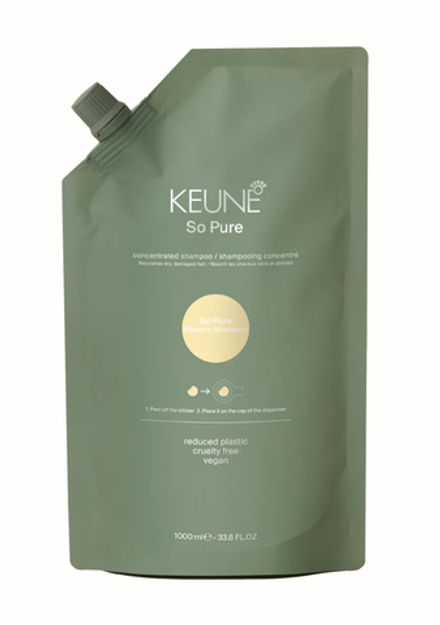 Keune So Pure Спа Шампунь ВОССТАНАВЛИВАЮЩИЙ Restore Shampoo Refill 1000 мл