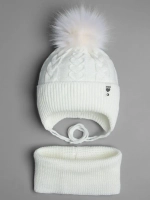 Шапка зимняя для девочки и снуд