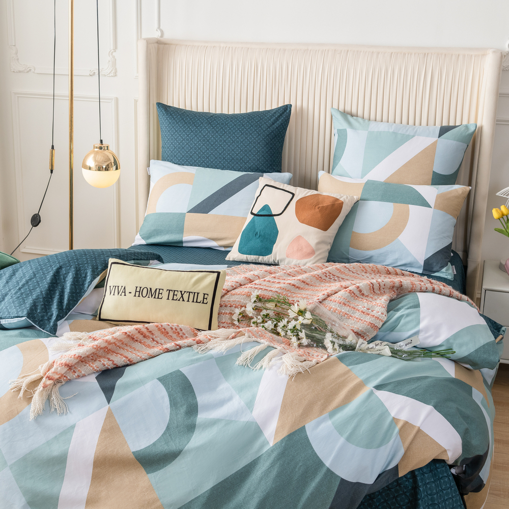 Комплект постельного белья Люкс Сатин 100% хлопок на резинке AR296