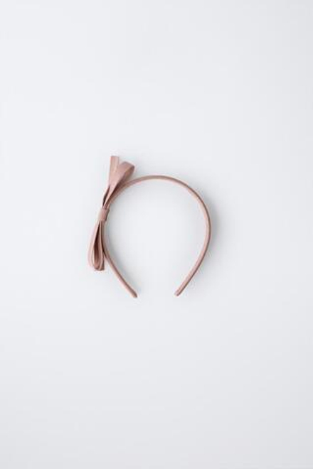 ZARA ТОНКИЙ ОБОДОК С БАНТИКОМ, РОЗОВЫЙ