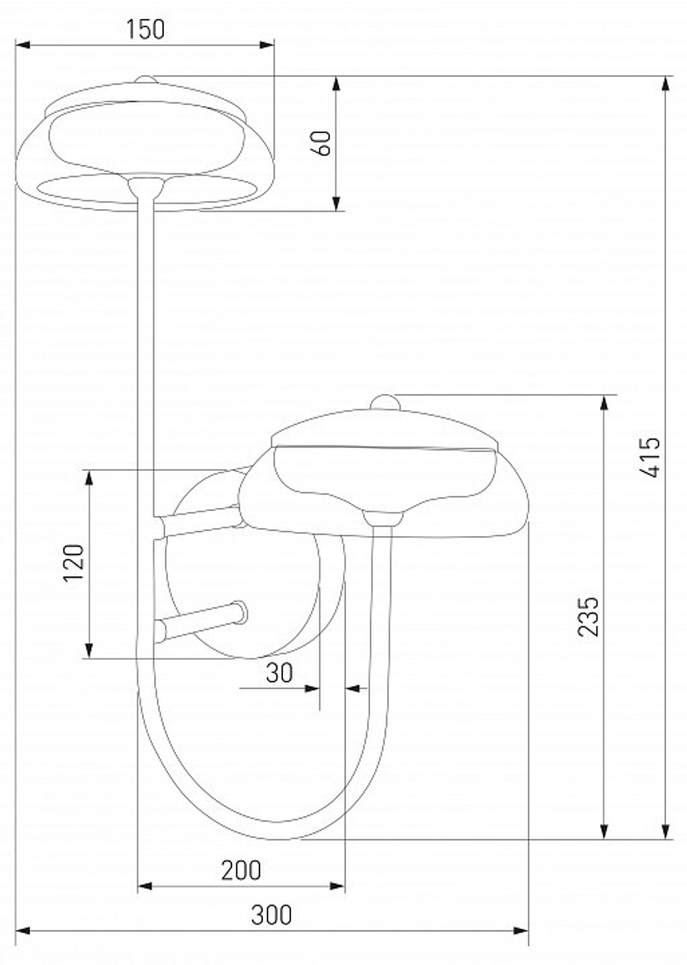 Бра Eurosvet Fungo 50388/2 LED черный