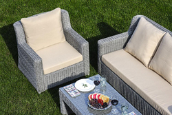 Диван садовый плетеный из искусственного ротанга SUNSTONE 3-х местный