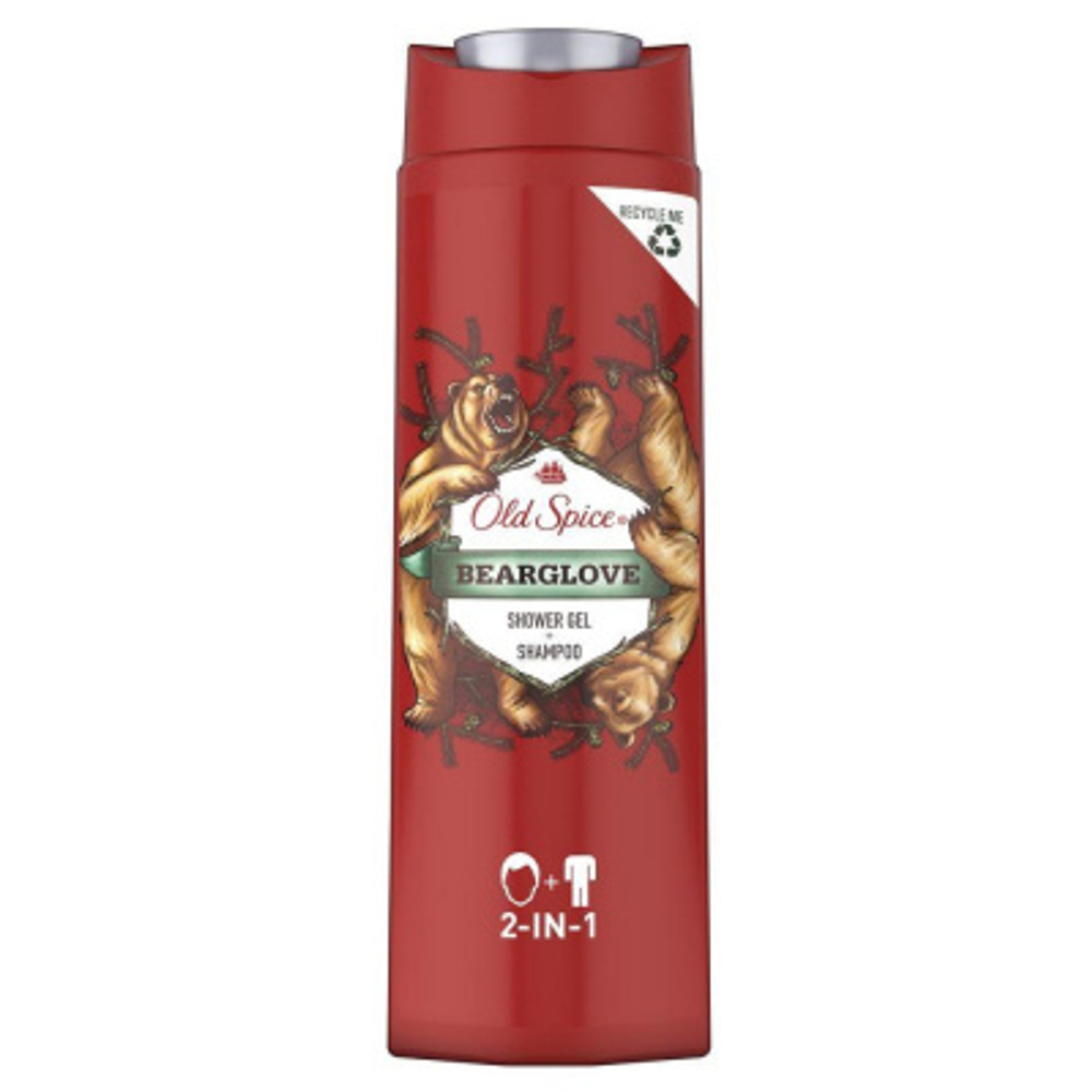 OLD SPICE 400мл.  2в1 Гель для душа + шампунь Bearglove
