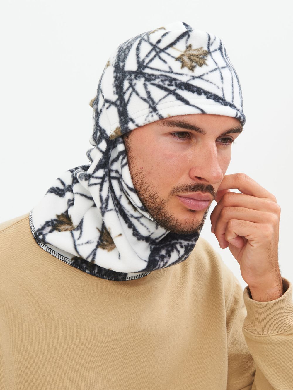 Балаклава Флис (280гр/м) цвет Белый лес