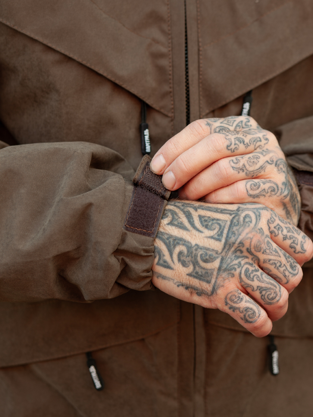 Куртка демисезонная Варгградъ на флисе мужская тёмно-коричневый