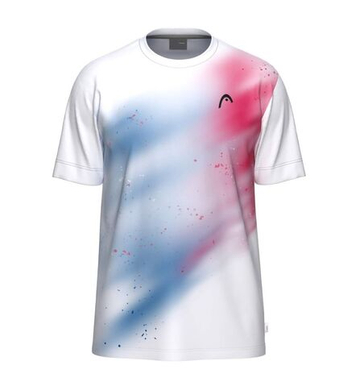 Мужская теннисная футболка Head Topspin - white/blue/red