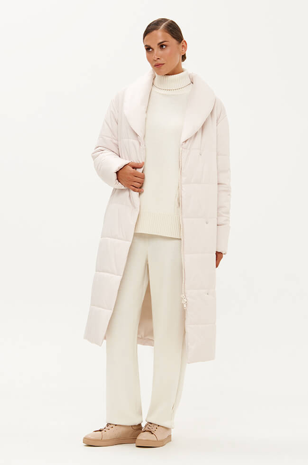 0116 Пальто женское (кремовый)