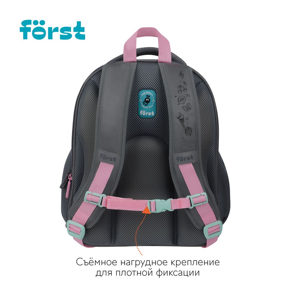 Ранец Forst F-Base Kittens 36х29х17см, 3 отд., с анатомической спинкой