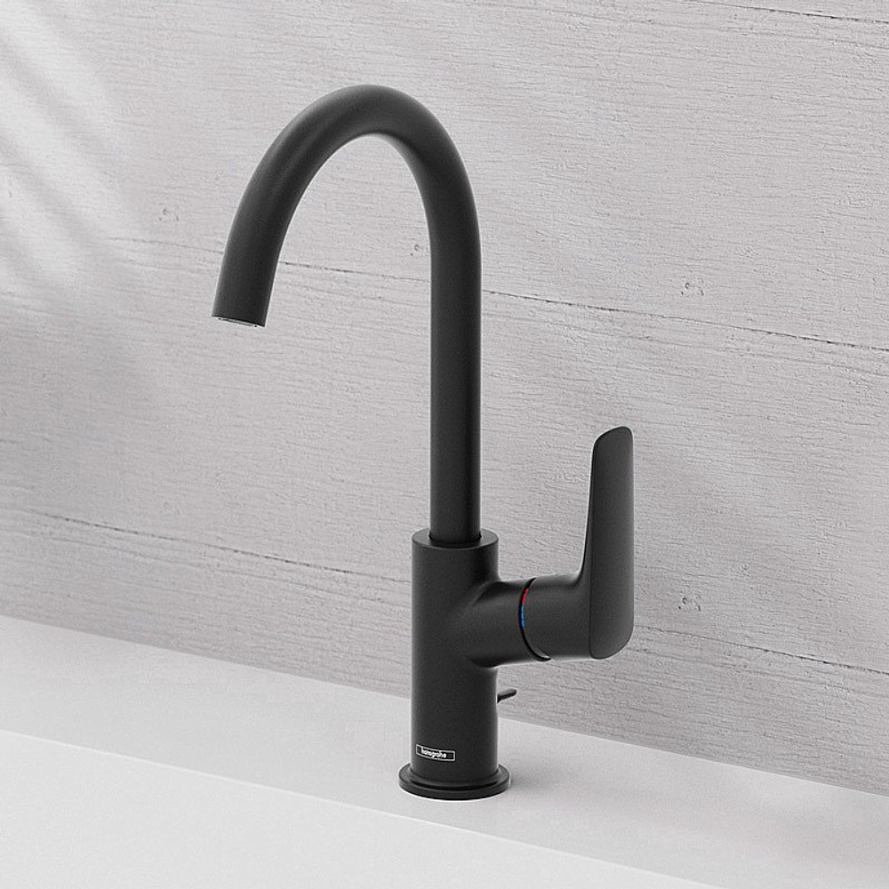 Смеситель для раковины Hansgrohe Logis 71130670 черный матовый