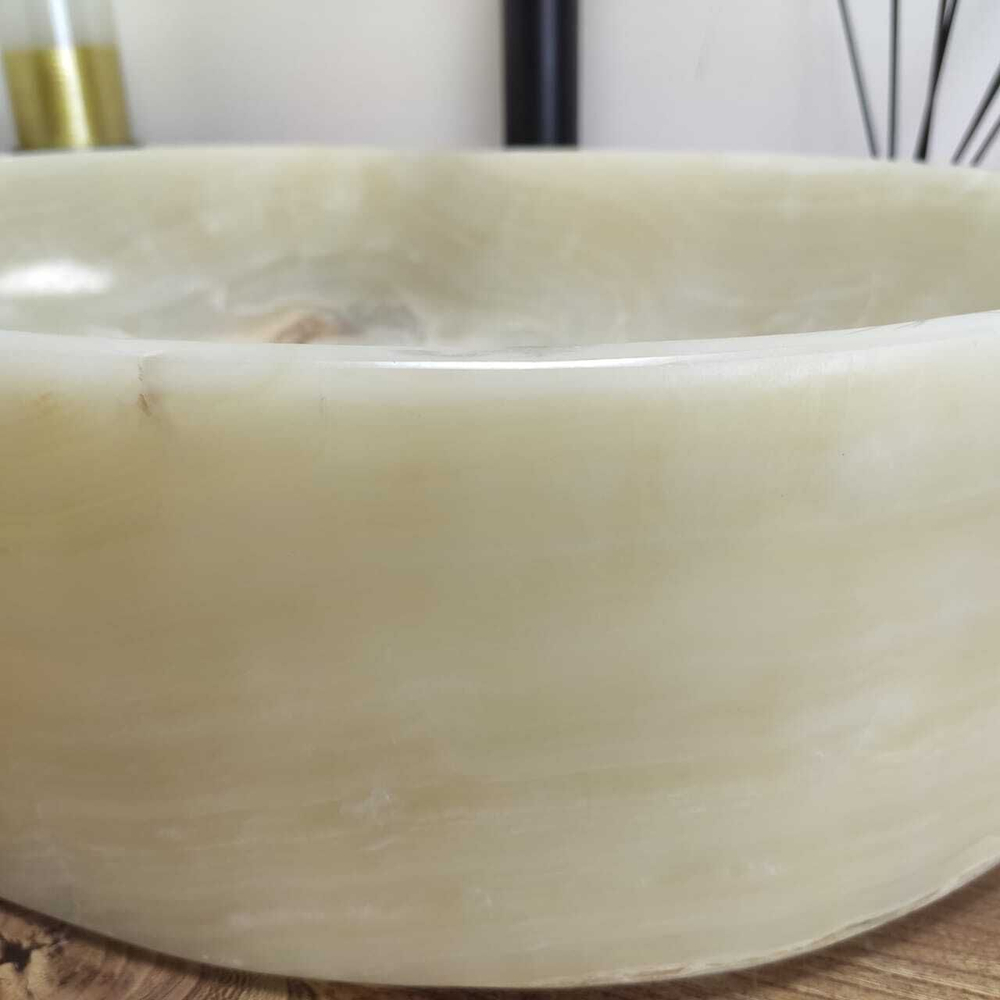Каменная раковина из оникса Oval Green Big OY-00809 (60*40*15см)