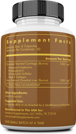 Ancestral Supplements - Grass Fed Bovine Tracheal Cartilage 500 mg 180 capsules