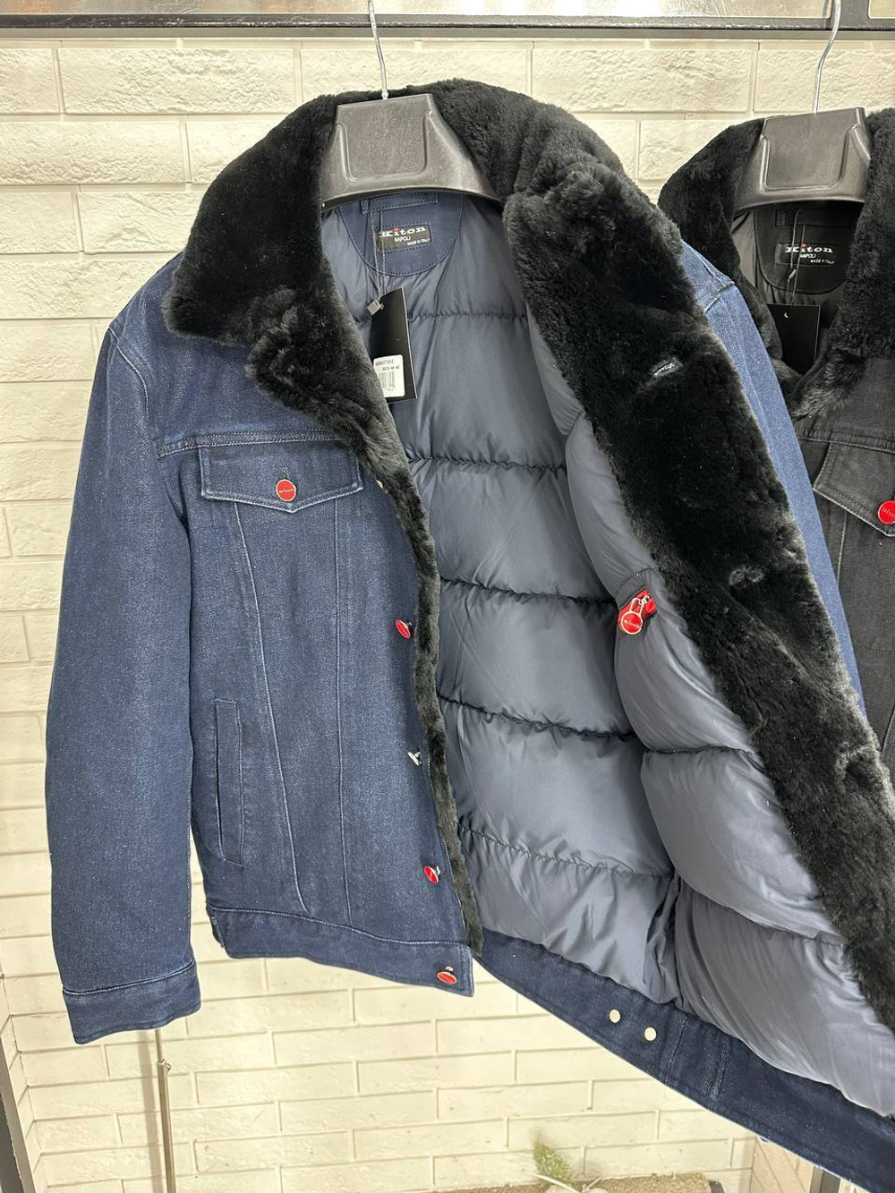 Джинсовый пуховик Kiton