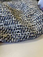 Костюмно-плательный смесовый твид (LiuJo, 60%хлопок/20%вискоза/15%пэ/5%полиамид, Сине-белый меланж, 152, 368 гр/м2)