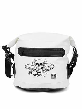 Гермосумка через плечо Sargan Скелетон-САП/Пляжка с доп.карманом 10 л белый