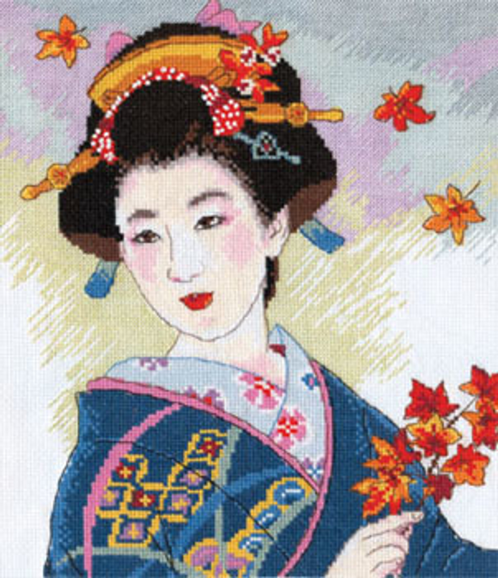 Созерцание листопада¶Размер: 23х26 см ¶Кол-во цветов: 20