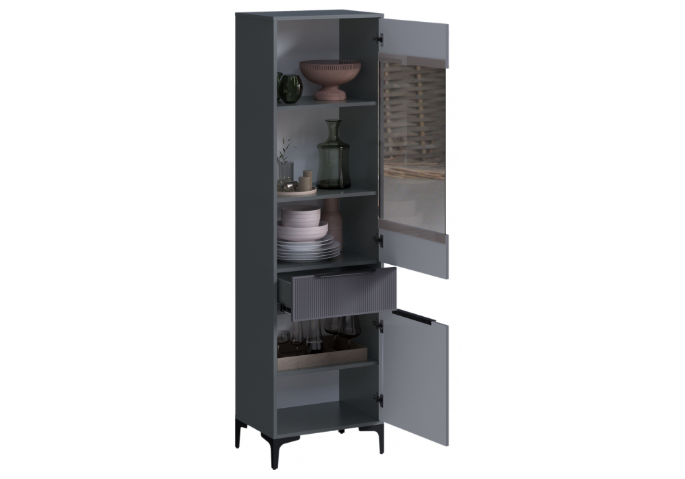 Стеллаж Woodville Иадама графит, графит софт