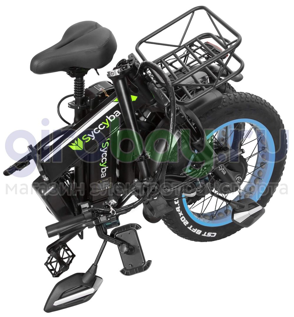 Электровелосипед Syccyba F10 Pro Dual 48V/20Ah (полный привод) - Синий обод фото №15