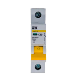 Выключатель автоматический однополюсный ВА47-29 10А C 4,5кА | MVA20-1-010-C | IEK